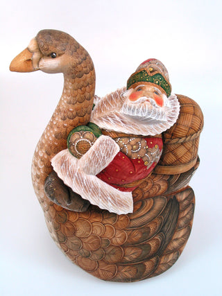 Santa on Goose Piggy Bank Box 8