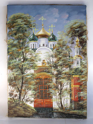 One-of-a-Kind Original Oil Painting on Canvas - Assumption Cathedral Artwork 23.5 x 15.5