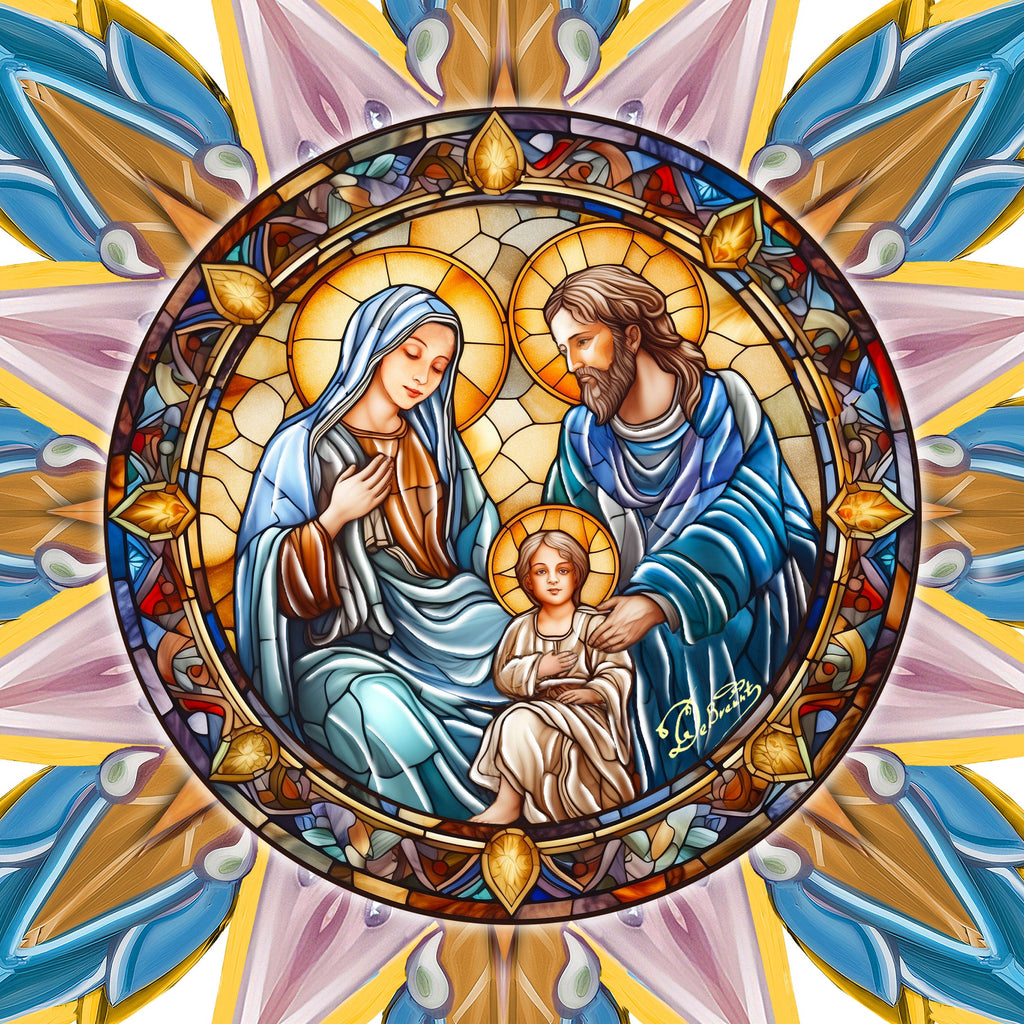 Peaceful Nativity Star Tree Topper Wooden Decor by G. Debrekht - Nativity Holiday Decor - 89505