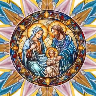 Peaceful Nativity Star Tree Topper Wooden Decor by G. Debrekht - Nativity Holiday Decor - 89505