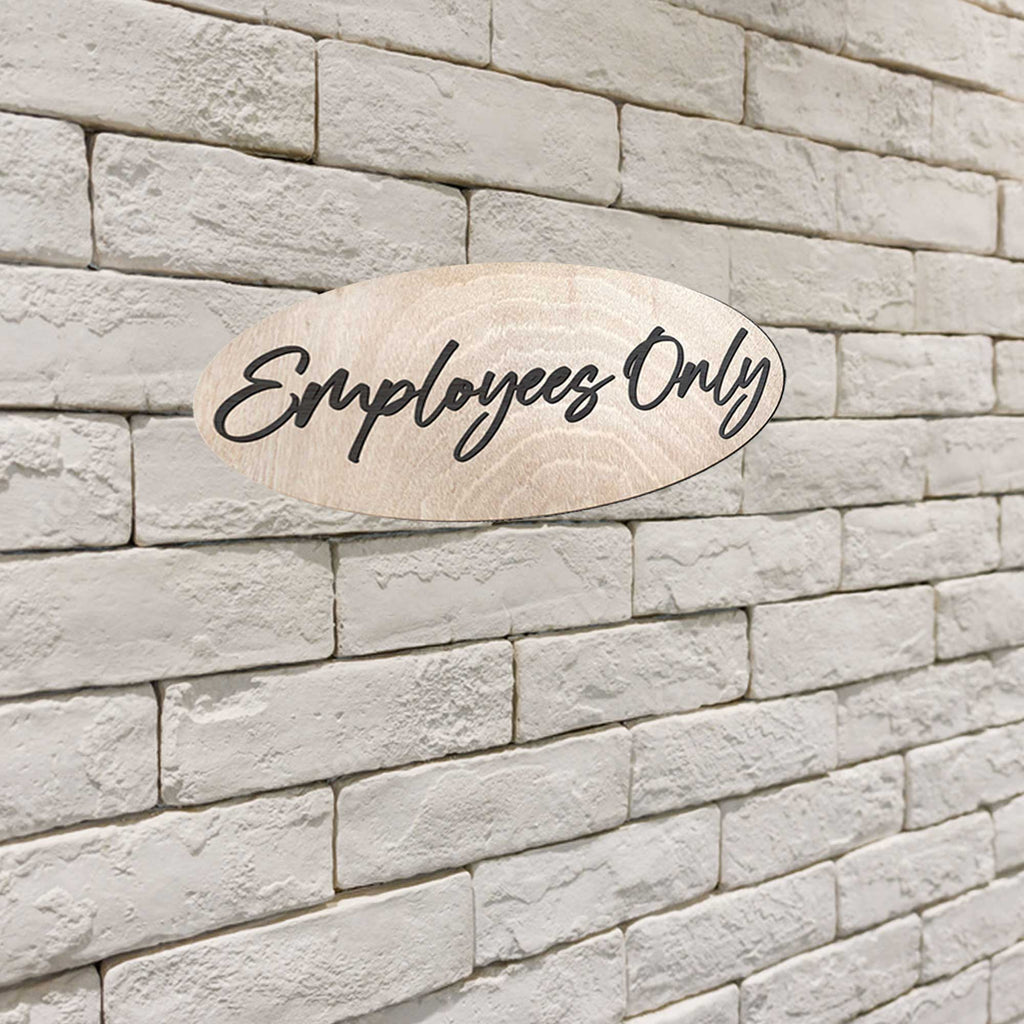 Employees Only Sign, Made in the USA sign, Business sign, warning sign, Birch wood sign - 320315