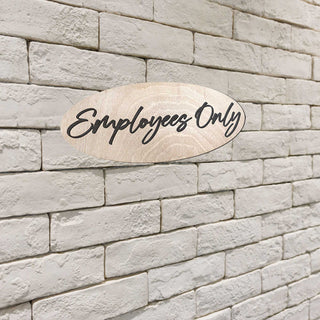 Employees Only Sign, Made in the USA sign, Business sign, warning sign, Birch wood sign - 320315