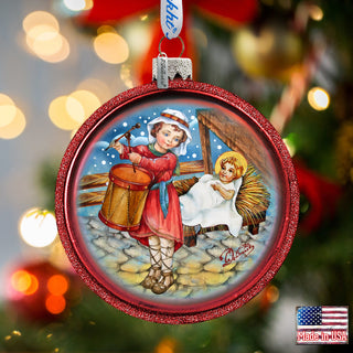 Drummer Boy Ball Glass Ornament by G. DeBrekht - 73531C