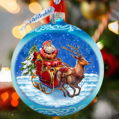 Enchanted Midnight Journey Lg Glass Ornament by G.Debrekht - Christmas Holiday Decor - 73962