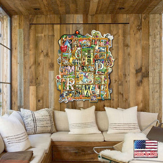 Alphabet Whimsical Wall Art by Laura Seeley - Love Family Kids Decor - 8513007-LS