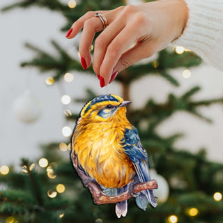 Alaskan Forest Bird Wooden Ornaments by G.Debrekht - Wildlife Holiday Decor - 8710005-4