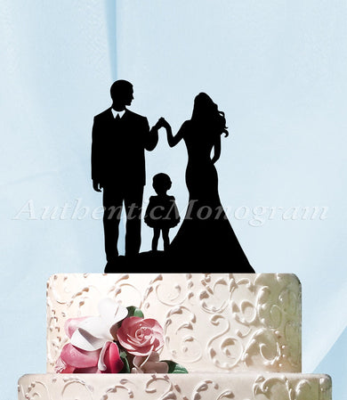 Wedding Cake Topper - Wedding Cake Topper Silhouette, Family Cake Topper, Classic Cake Topper, Wedding decor, Wooden Cake Topper 94312