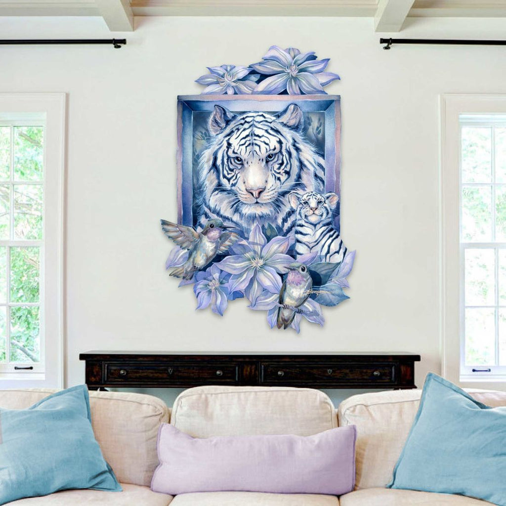 Tiger in the Garden Wildlife Door Decor by J. Bergsma - Nature Wildlife Decor - 8591580W-JB