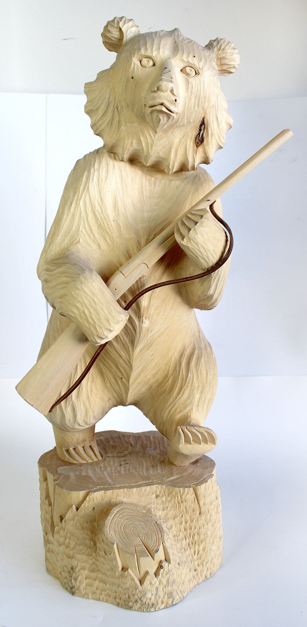 One-of-a-Kind Bear Hunter Wood Carved Figurine 25