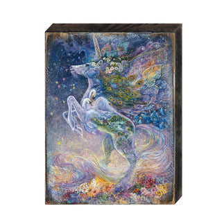 Soul of a Unicorn Fantasy Wooden Wall Art by Josephine Wall - Fantasy Decor - 852128-JW