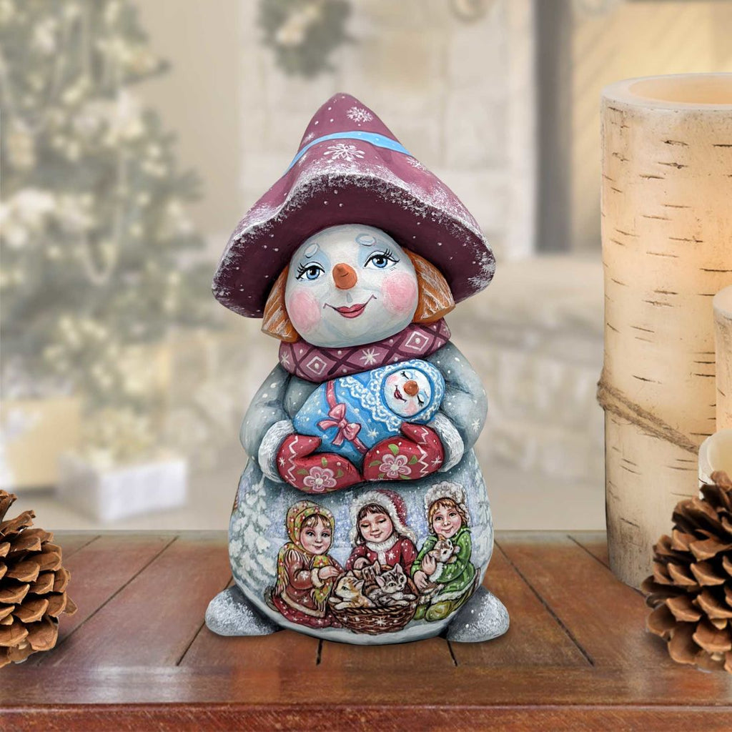 Kids fun Mrs. Showgirl Hand-Painted WOODCARVED Masterpiece by G. DeBrekht - Christmas Santa Snowman Decor - 2821587-2