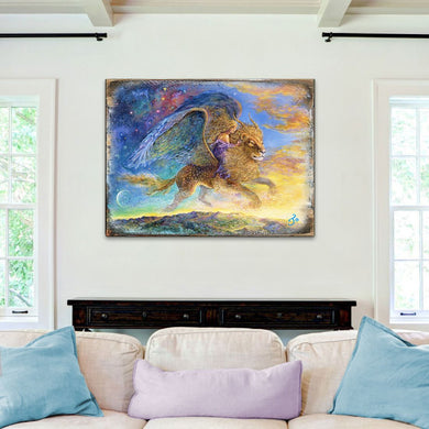 Where Are We Going My Lovely Fantasy Wooden Wall Art by Josephine Wall - Fantasy Decor - 852142-JW
