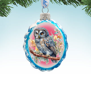 Gray Owl Mercury Glass Ornaments by G. Debrekht - Wildlife Holiday Decor - 776003