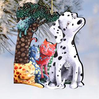 The World We Weave Wooden Ornaments by Laura Seeley - Pets Dog and Cats Decor - 8511013-LS