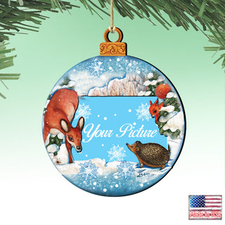 Christmas Ball Picture Frame Ornaments - Ornament for Photo - Christmas Santa Snowman Decor - 8173412PF