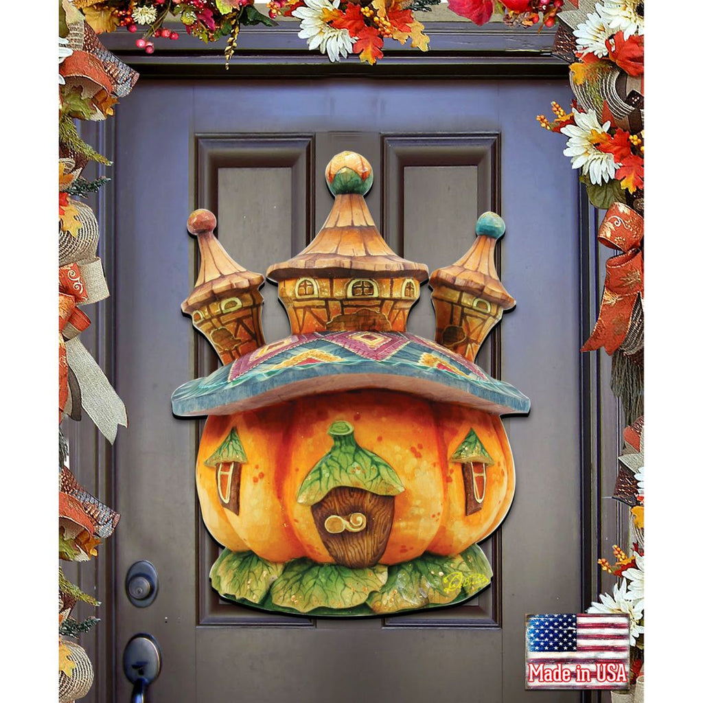 Pumpkin Castle Halloween Door Decor by G. DeBrekht - Thanksgiving Halloween Decor - 8158413H