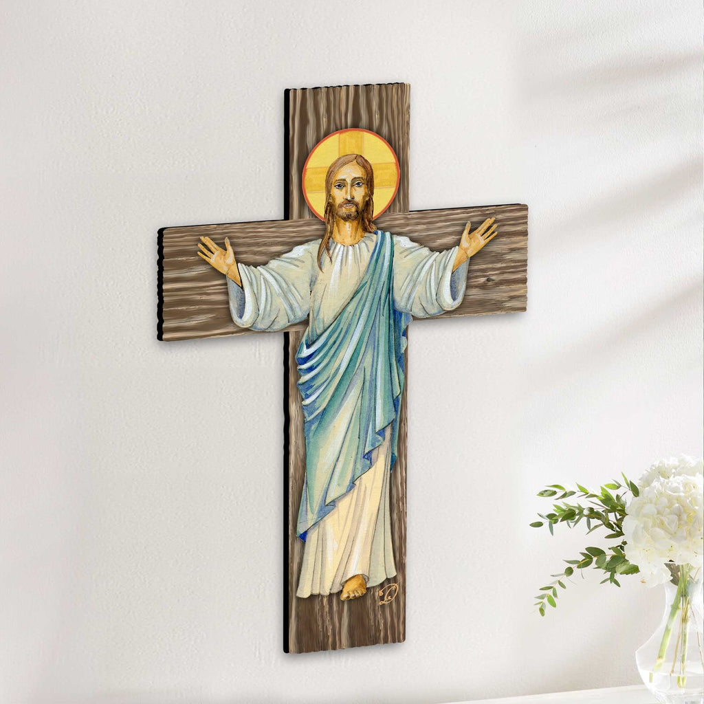 Jesus Cross Outdoor Decor by G. DeBrekht - Nativity Holiday Decor - 8191166-2F