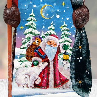 Santa and His Helpers Santa Hand-Painted WOODCARVED Masterpiece by G. DeBrekht - Christmas Decor - 8201015-3