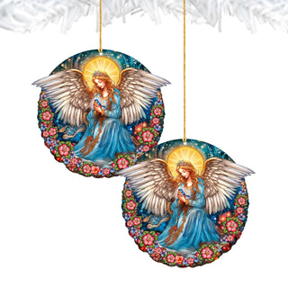 Guardian Angel of Serenity Holiday Wooden Ornaments by G. DeBrekht - Nativity Holiday Decor - 8652806