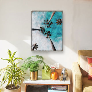 Palms Art Wooden Wall Art by Nature Wonders - Nature Wildlife Decor - 95395B