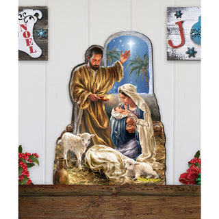 Glory to God Nativity Door Decor by D. Gelsinger - Nativity Holiday Decor - 8461045H-DG