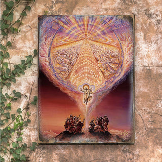 Bless Our Land Fantasy Wooden Wall Art by Josephine Wall - Fantasy Decor - 852155-JW