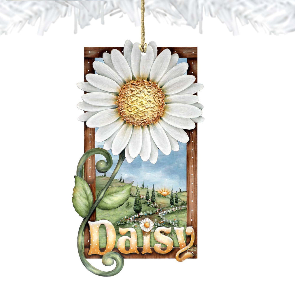Fresh as A Daisy! Wooden Ornaments by Jamie Mills-Price - Christmas Decor - 8457704