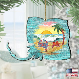 Stingray Wooden Ornaments by G. DeBrekht - Coastal Holiday Decor - 8198530