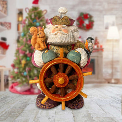 River Captain Santa Hand-Painted WOODCARVED Masterpiece by G. DeBrekht - Christmas Decor - 216200 *** PRE-ORDER - Handmade Just for You! ***