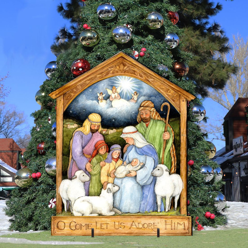 Holy Family Nativity Outdoor Decor by Susan Winget - Nativity Holiday Decor -8471112F-SW