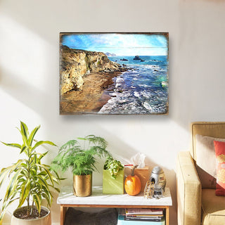 Beach Wood Wooden Coastal Wall Art by Nature Wonders - Coastal Sea-Life Decor - 95272B