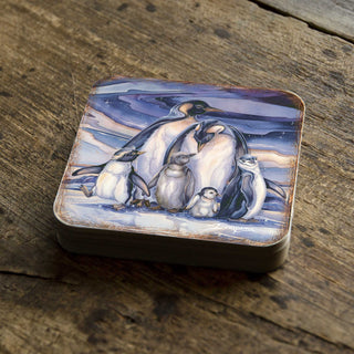 Penguin Family Wooden Cork Coasters Gift Set of 4 by J. Bergsma - Coastal Wildlife Decor - 8199472C-S4-S4 (Copy)