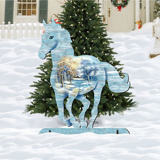 Running Pony Wildlife Outdoor Decor by G. DeBrekht - Wildlife Holiday Decor - 8198155F