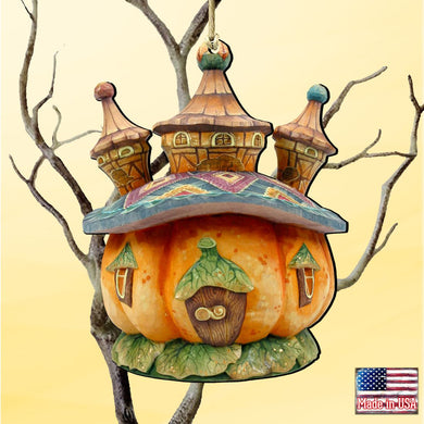 Halloween Pumpkin Dome Wooden Ornaments by G. DeBrekht - Thanksgiving Halloween Decor - 8158413