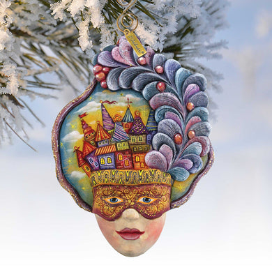 Castle Carnival Mask Sculpted Ornament by G. DeBrekht - 621145