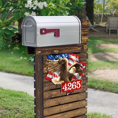 American Flag Eagle Patriotic Personalized House Number by Gelsinger - American Patriotic Decor - Address Sign - MA8461052-1432