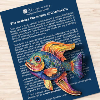 Coastal Fish Clip-On Eco Wood Decorative Ornaments Set of 3 by G. Debrekht - Coastal Decor - 8091034C-S3