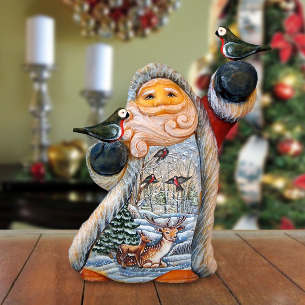 Winter Fawn Tiny Tale Santa Christmas Figurine by G. DeBrekht - Christmas Santa Snowman Decor - 561624