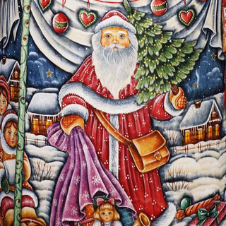 Christmas Guardian Santa Hand-Painted WOODCARVED Masterpiece by G. DeBrekht - Nativity Holiday Decor - L291832