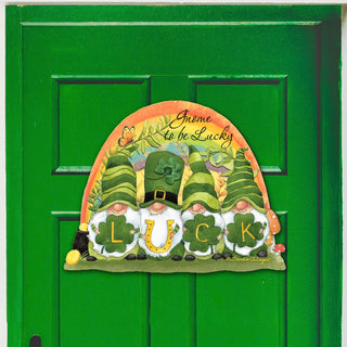 St Patrick's Gnome Holiday Door Decor by Susan Winget - Celtic Decor - 8471110H-SW