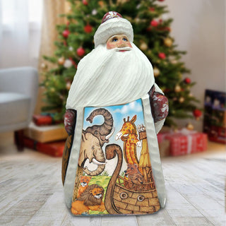 Santa Noah's Ark Hand-Painted WOODCARVED Masterpiece by G. DeBrekht - Nativity Holiday Decor - 821541