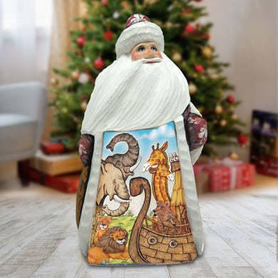 Santa Noah's Ark Hand-Painted WOODCARVED Masterpiece by G. DeBrekht - Nativity Holiday Decor - 821541