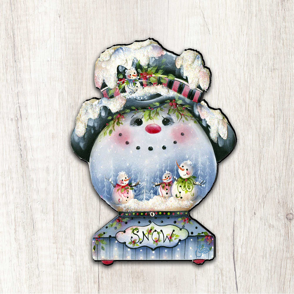 Joe Cool Snow Globe Door Decor by Jamie Mills-Price - Christmas Santa Snowman Decor - 8457506H