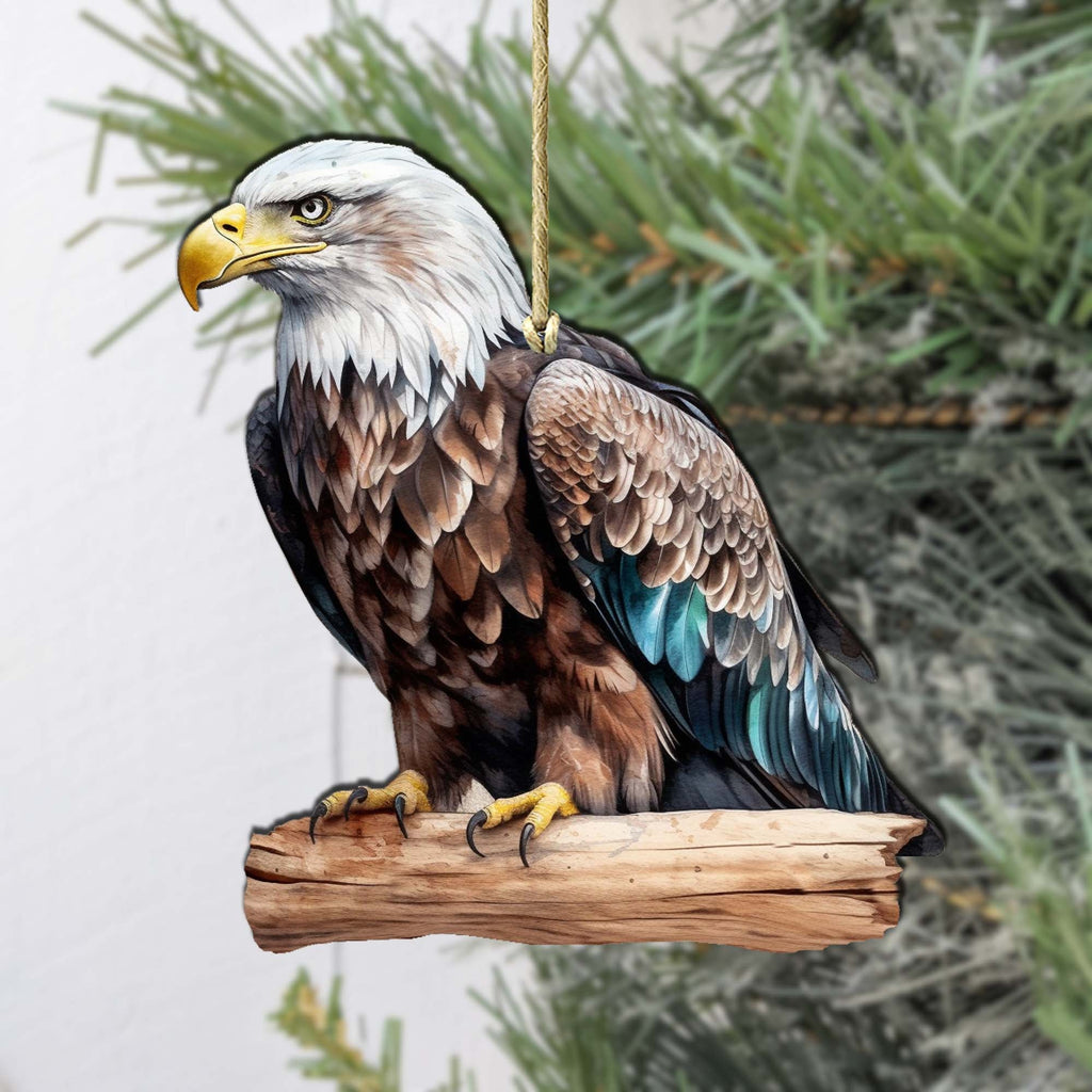 Bald Eagle Wooden Ornaments by G.Debrekht - Wildlife Holiday Decor - 8710101-2