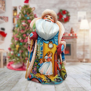 To the Land of Snow Santa Hand-Painted WOODCARVED Masterpiece by G. DeBrekht - Christmas Decor - 241162