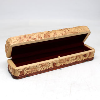 One-of-a-Kind Forest Treasure WOODCARVED Jewelry BOX 8x2x2 Inches Handcarved Unique Home Decoration Beautiful Gift Rare Found Collectible, Unique Hand Carved Gift