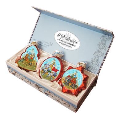 Three Kings Mercury Glass Ornaments Set of 3 by G. DeBrekht - Nativity Holiday Decor - 770102S3