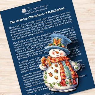 Snowman Clip-On Eco Wood Decorative Ornaments Set of 3 by G. Debrekht - Christmas Decor - 8091023C-S3