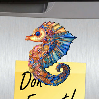 Mermaid and Friends Decorative Eco Wood Magnets Set of 6 by G. Debrekht - Coastal Decor - 8090064G-S6