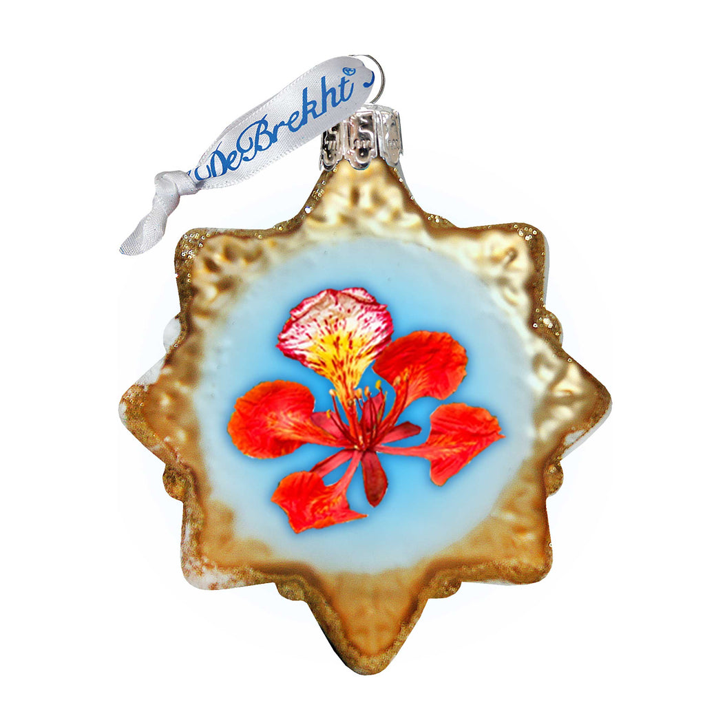 Flower Mercury Glass Ornament by G. DeBrekht - Coastal Holiday Decor - 776285